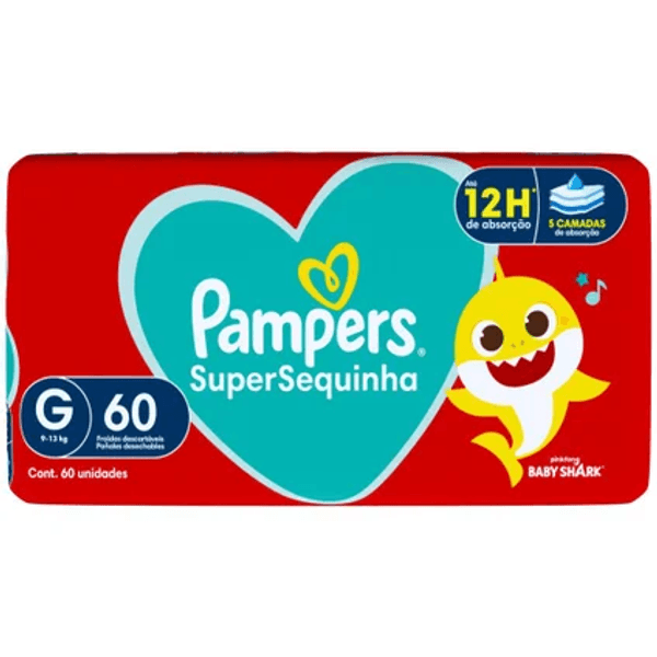 FRALDA PAMPERS SUPERSEQUINHA G C60 FRALDA PAMPERS SUPERSEQUINHA G C60